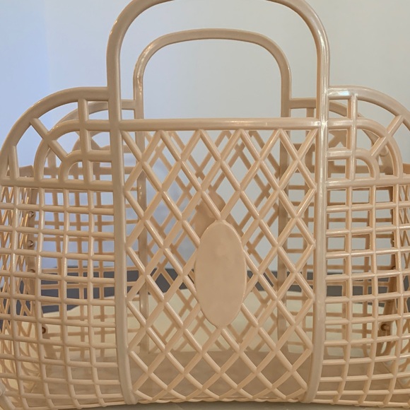 Dusty Rose Colored 80’s Inspired Jelly Handbag - Picture 3 of 4